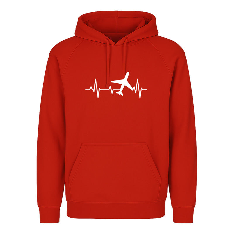 Sudadera Unisex Avión Corazón Viajero Amante De Viajes