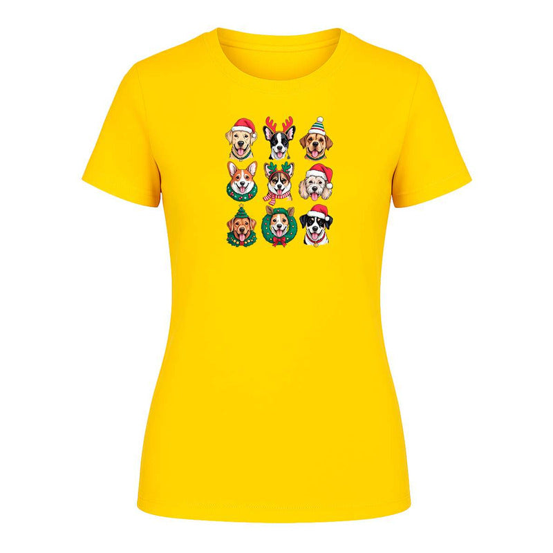 Playera Perros Navideños Dog Lover Santa Regalo De Dama