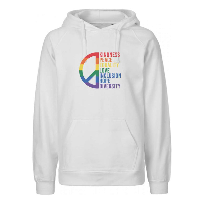 Sudadera Lgbt+ Orgullo Gay Paz Y Valores Hoodie Unisex