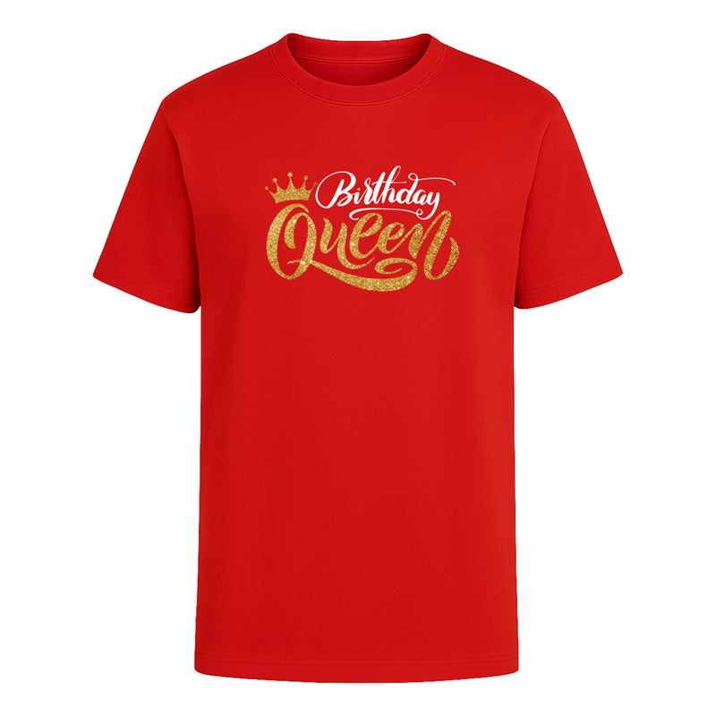 Playera Birthday Queen Efecto Glitter Regalo Cumpleaños