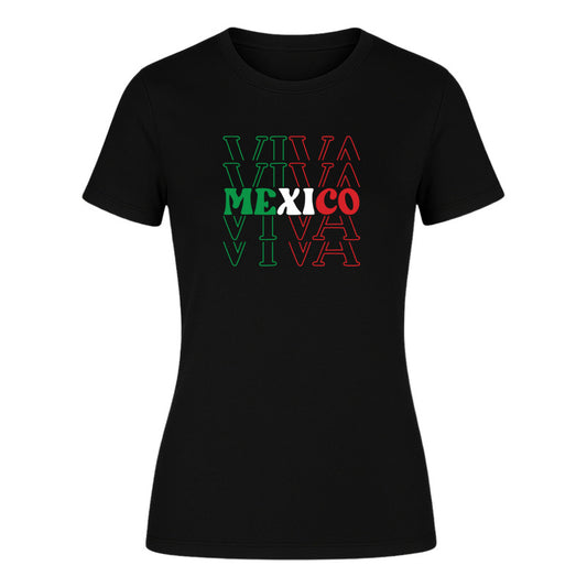 Playera "Viva México" Tricolor - Dama
