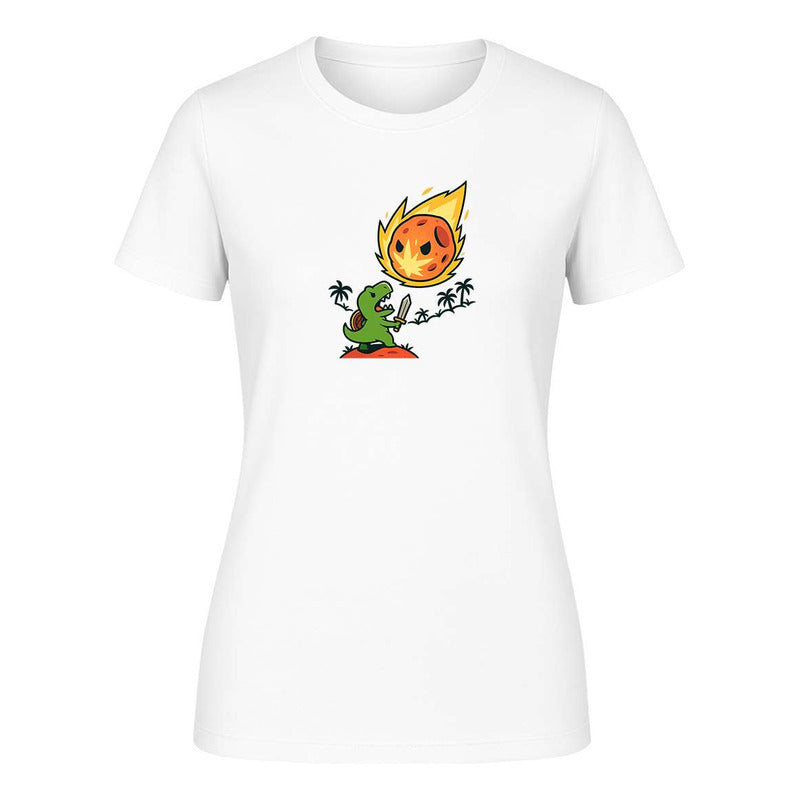Playera "Dinosaurio vs Asteroide" Humor - Dama