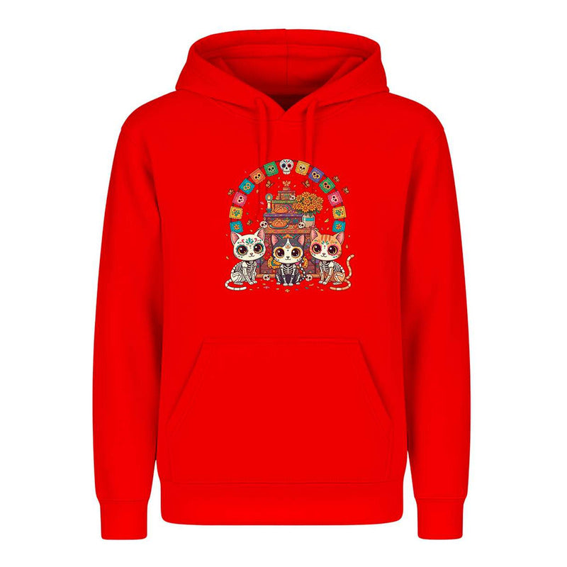 Sudadera Gatos Día De Muertos Ofrenda Mexicana Divertida