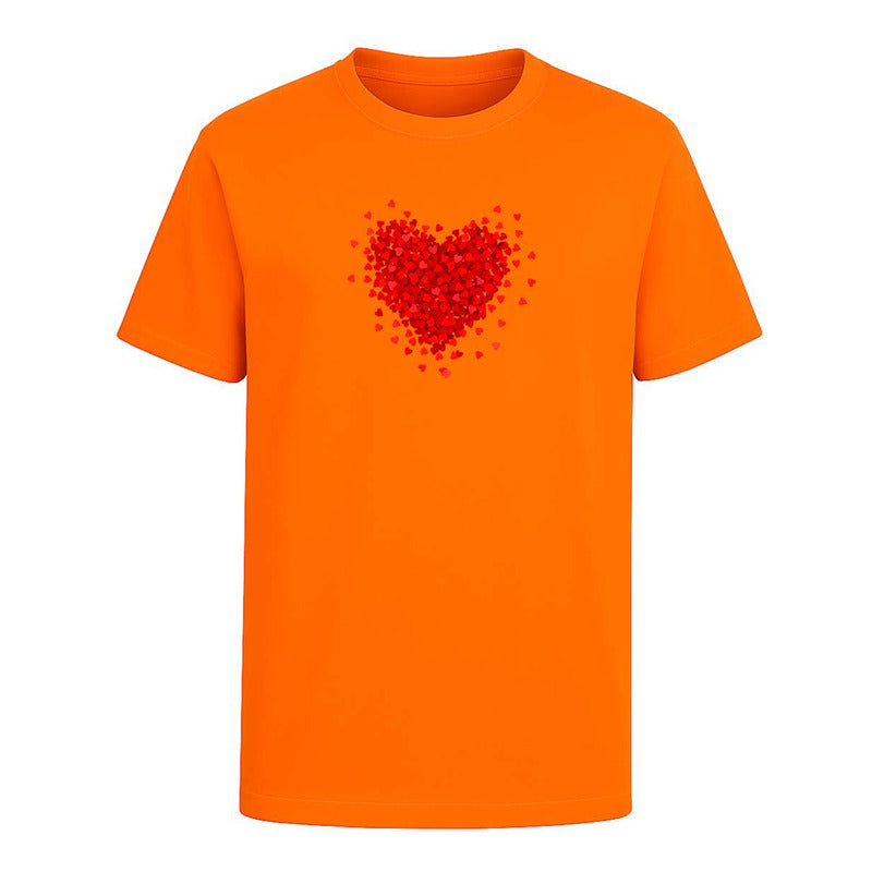 Playera Corazón Formado De Corazones Romántica Unisex