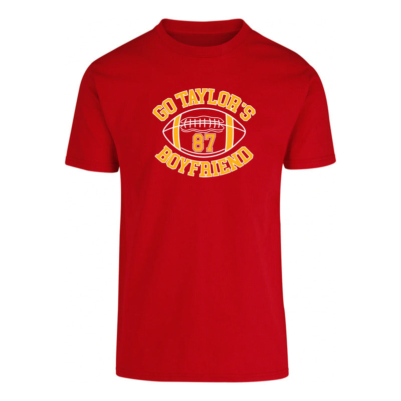 Playera unisex KreaLab de Taylor Swift y Travis Kelce Chiefs, camiseta nueva con diseño de cantante y jugador de fútbol.