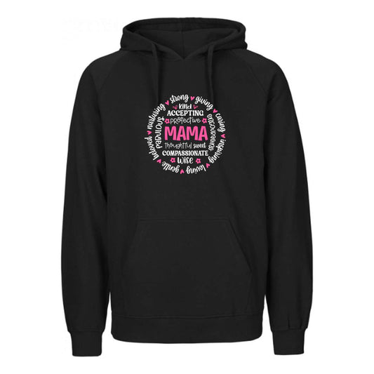 Sudadera Unisex Mama Con Palabras Positivas En Círculo