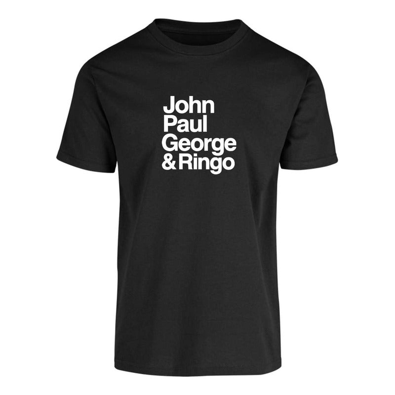 Playera Beatles John Paul George Ringo Fan Retro Música Pop