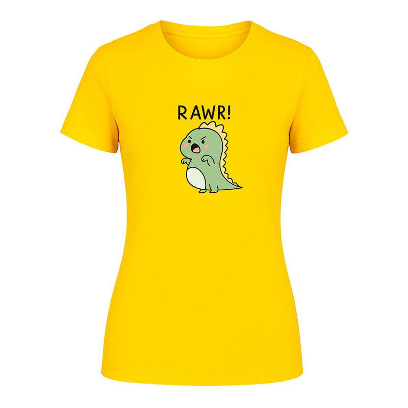 Playera "Rawr" Dinosaurio Kawaii - Dama