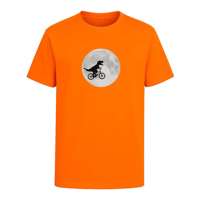 Playera "Dinosaurio En Bici" Luna - Hombre