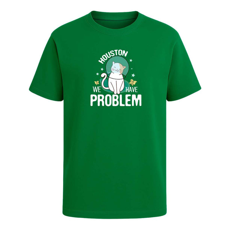 Playera "Houston We Have A Problem" Gato - Infantil