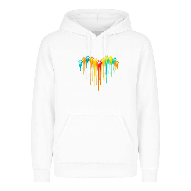 Sudadera Corazón Huellitas Amor Mascota Perros Gatos Unisex