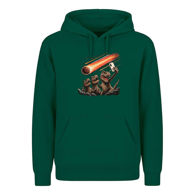 Sudadera Dinosaurios Selfie Con Meteorito Broma Humor Unisex