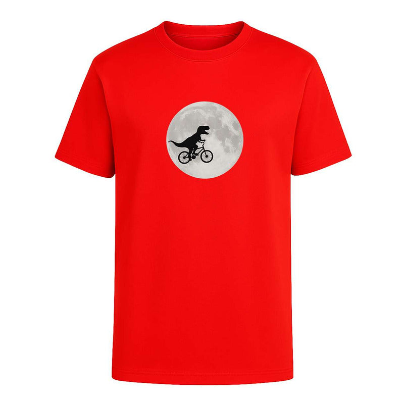 Playera "Dinosaurio en Bici" Frente a la Luna - Infantil