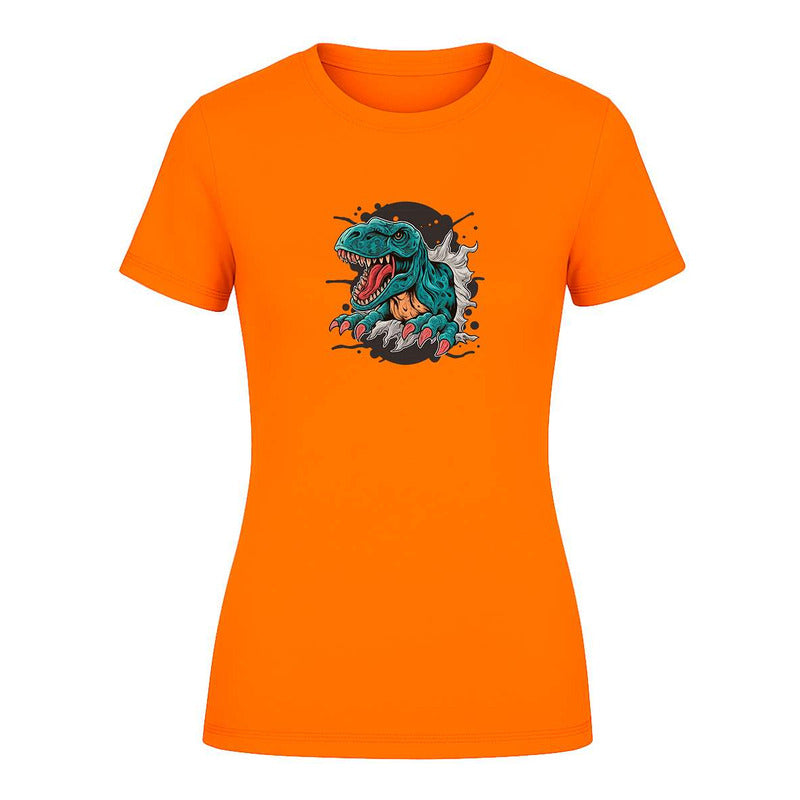 Playera "T-Rex Rasgando" Efecto Visual - Dama