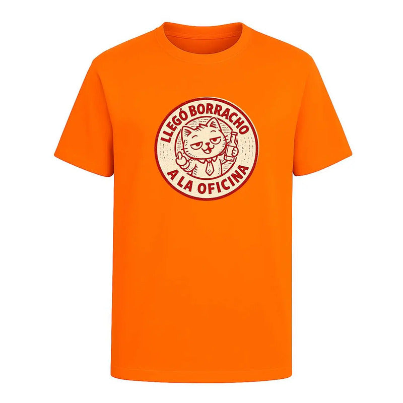 Playera Llegó Borracho A La Oficina Frase Broma Meme Unisex
