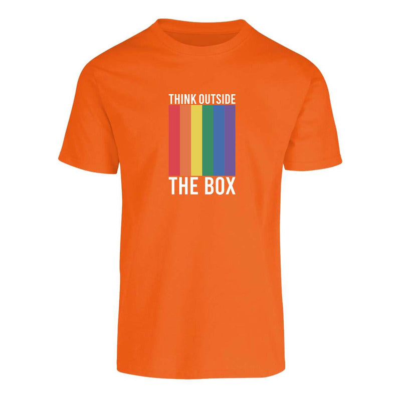 Playera Lgbt+ Piensa Afuera De La Caja Unisex