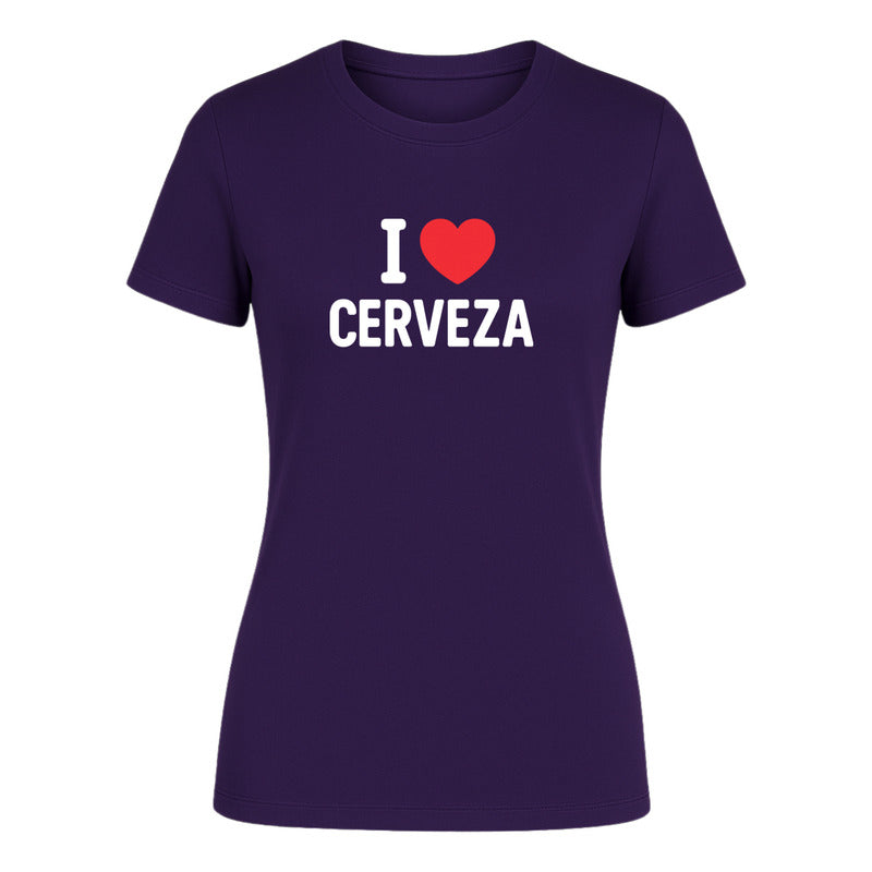 Playera "I Love Cerveza" - Dama