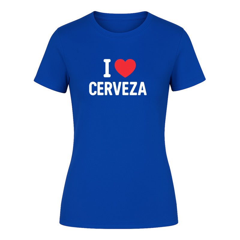 Playera "I Love Cerveza" - Dama