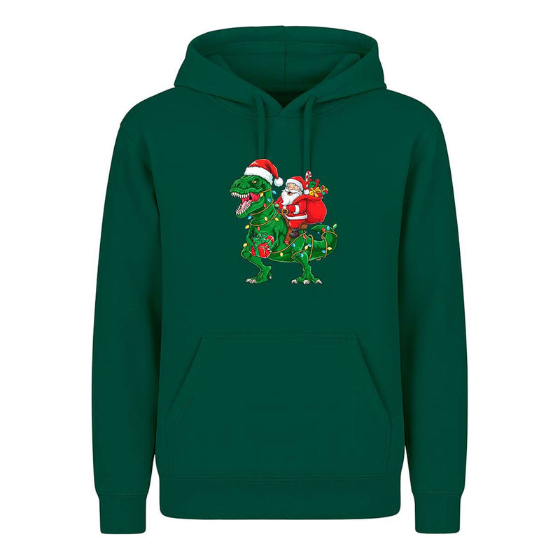 Sudadera Santa En T Rex Navideño Regalo Divertida Unisex
