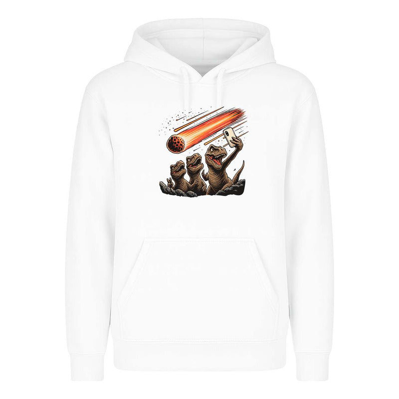 Sudadera Dinosaurios Selfie Con Meteorito Broma Humor Unisex