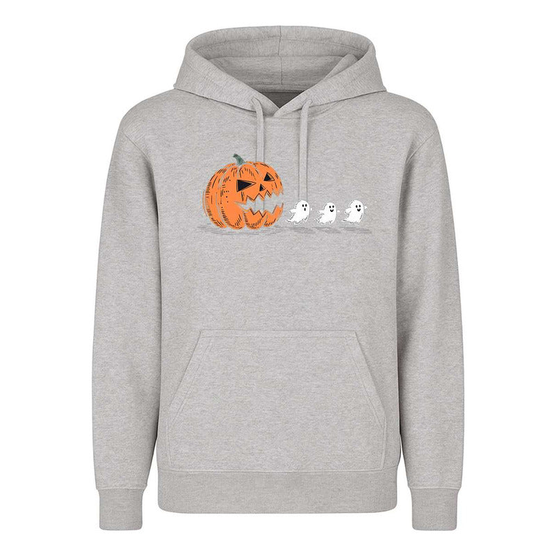 Sudadera Halloween Unisex Calabaza Fantasmas Estilo Pacman
