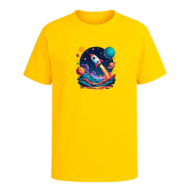 Playera "Cohete y Planetas" Galaxia - Hombre