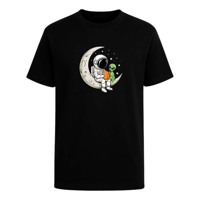 Playera "Astronauta y Alien" Lectura Kawaii - Infantil
