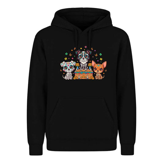 Sudadera Perros Día De Muertos Ofrenda Mexicana Divertida