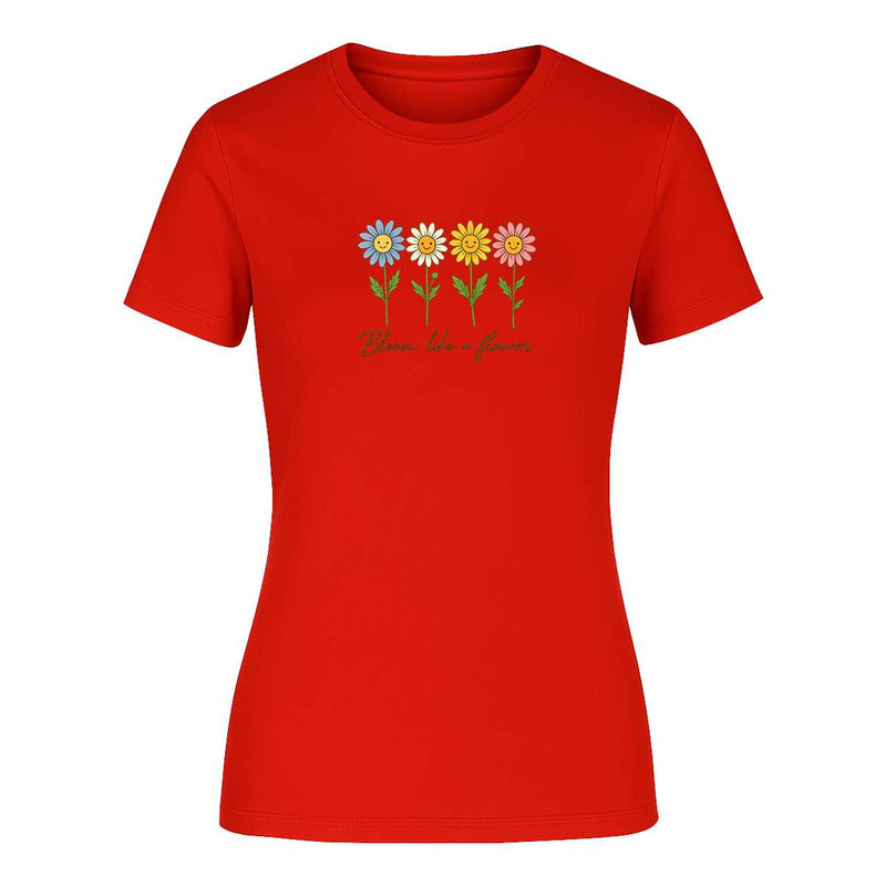 Playera "Bloom Like A Flower" Floral - Dama