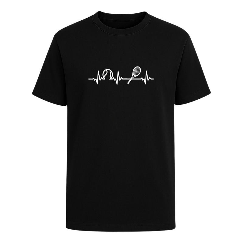 Playera Tennis Corazón Tenista Cardiograma Raqueta Unisex