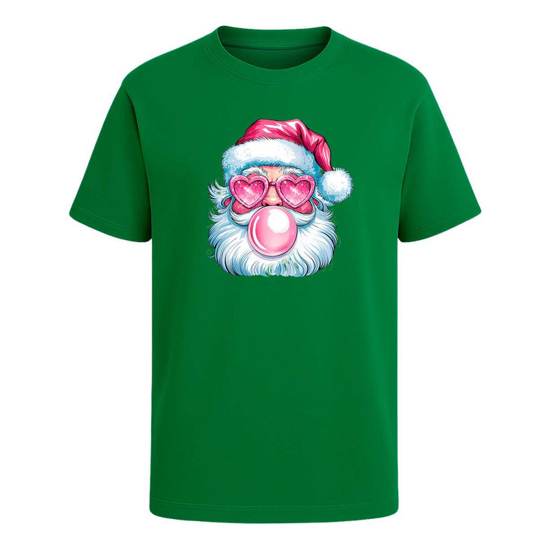 Playera Santa Cool Lentes Corazón Chicle Divertida Infantil
