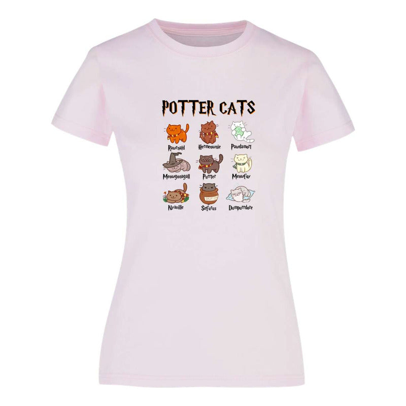 Playera Harry Potter Gatos Potter Cats Para Dama