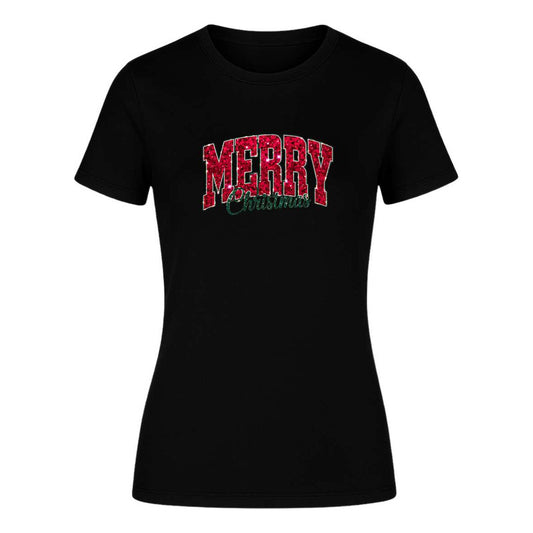 Playera Merry Christmas Navideña Cute Moda Chic De Dama