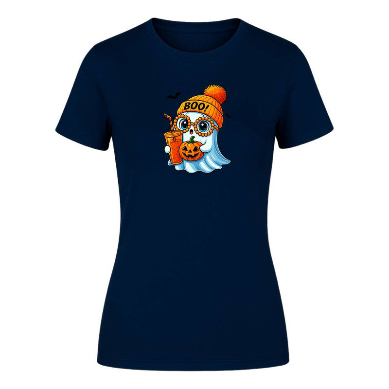 Playera Fantasma Gorro Halloween Calabaza Kawaii De Dama