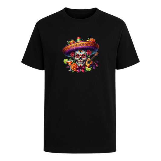 Playera Calavera Mexicana Sombrero Infantil Día De Muertos