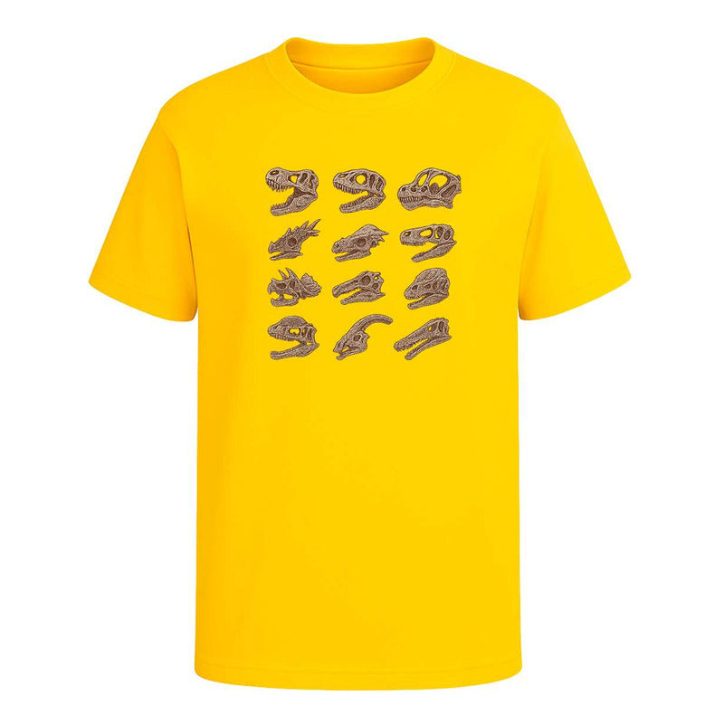 Playera "Cráneos de Dinosaurio" Fósiles - Infantil