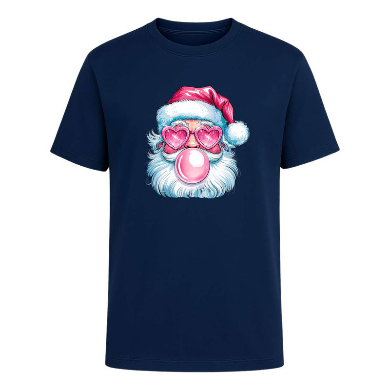 Playera Santa Cool Lentes Corazón Chicle Divertida Infantil