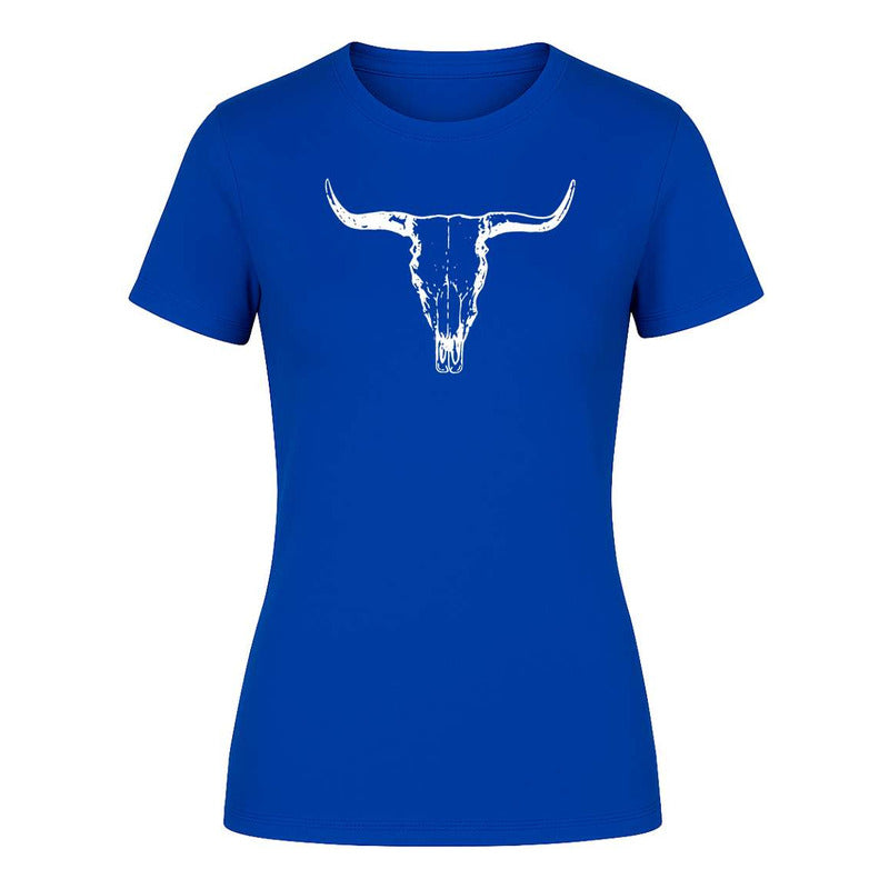 Playera "Calavera Toro Longhorn" Vaquera - Dama