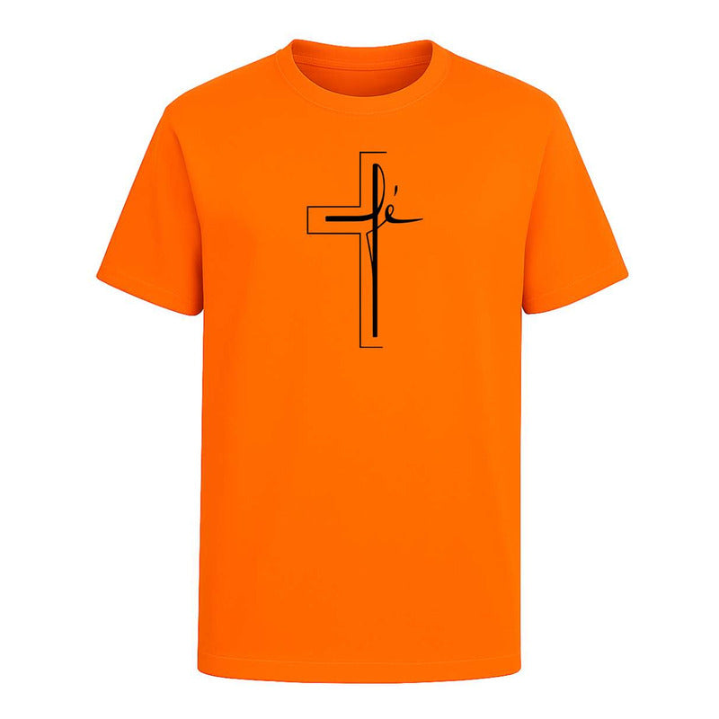 Playera Cruz Fe Minimalista Cristiana Devoción Unisex