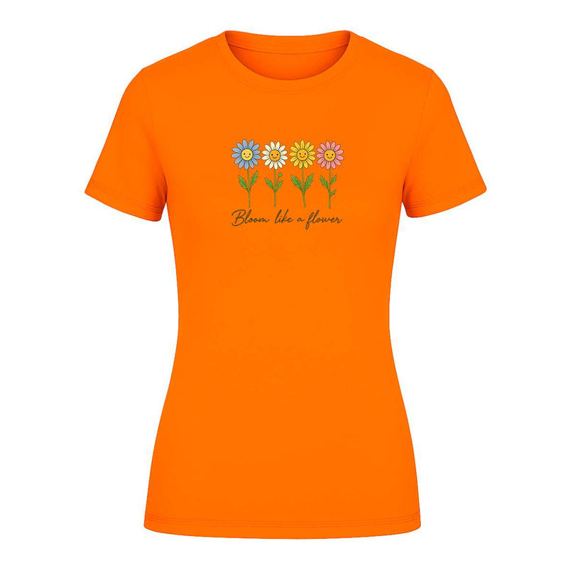 Playera "Bloom Like A Flower" Floral - Dama