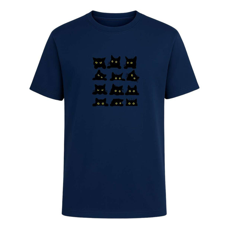 Playera Gatos Caritas Kawaii Divertida Regalo Unisex