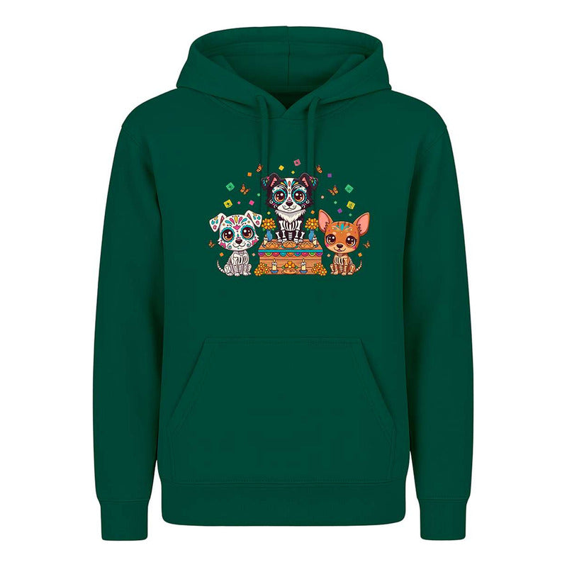 Sudadera Perros Día De Muertos Ofrenda Mexicana Divertida