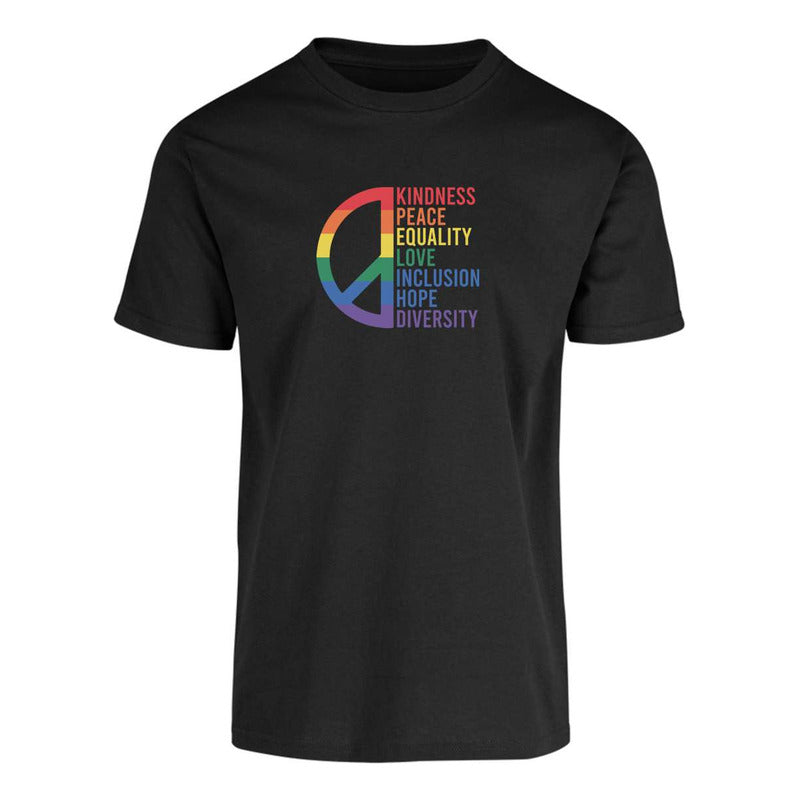 Playera Lgbt+ Orgullo Gay Paz Y Valores Unisex