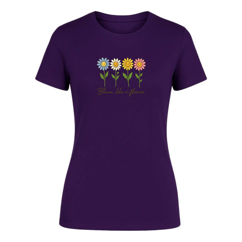 Playera "Bloom Like A Flower" Floral - Dama