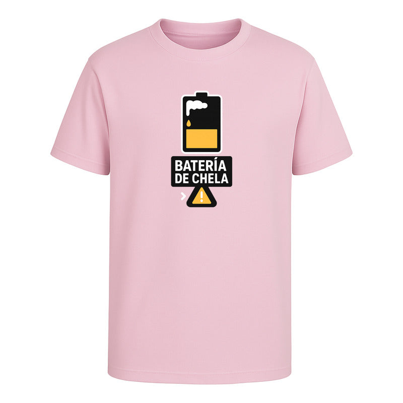 Playera "Batería de Chela" Humor - Hombre