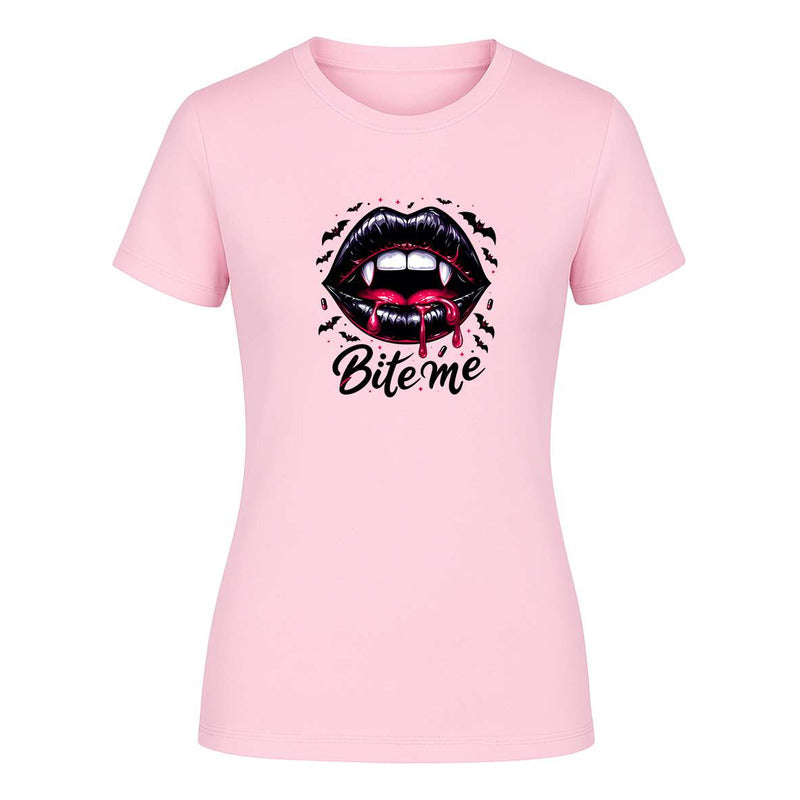 Playera "Bite Me" Labios de Vampiro - Dama