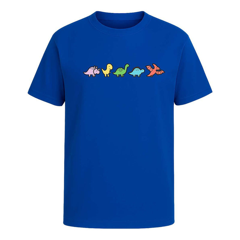 Playera "Dinosaurios Kawaii" Minimalista - Hombre