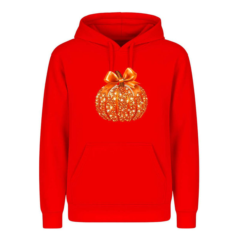 Sudadera Calabaza Brillante Con Lazo Halloween Fiesta Unisex