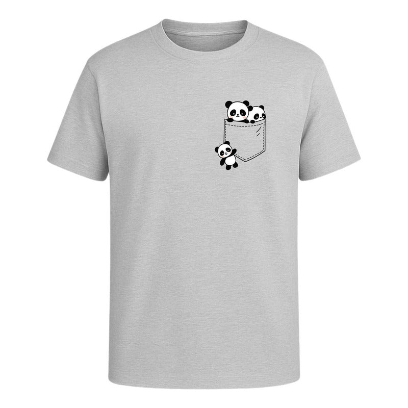 Playera "Pandas En Bolsillo Kawaii" - Infantil