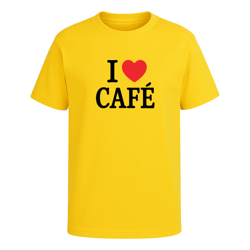 Playera I Love Café Ideal Para Coffee Lovers Infantil